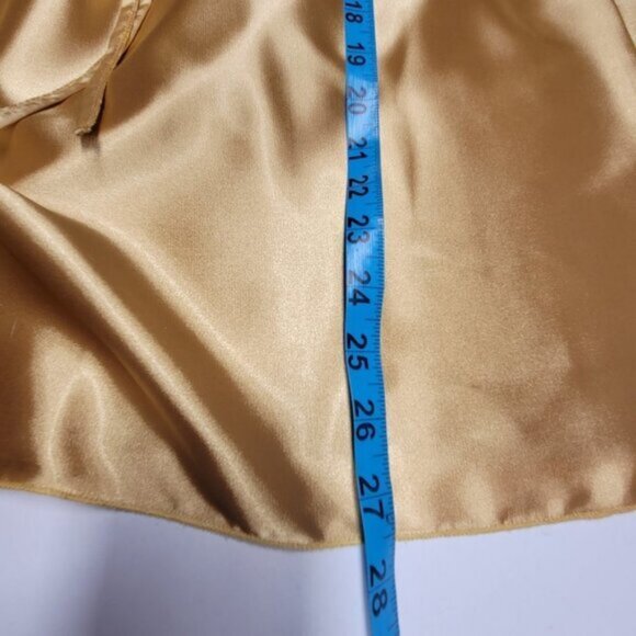 Gold Strapless Halter Tie Mini Dress  Size S/M - Picture 8 of 9